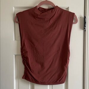 Abercrombie & Fitch Mock Neck Sleeveless Top